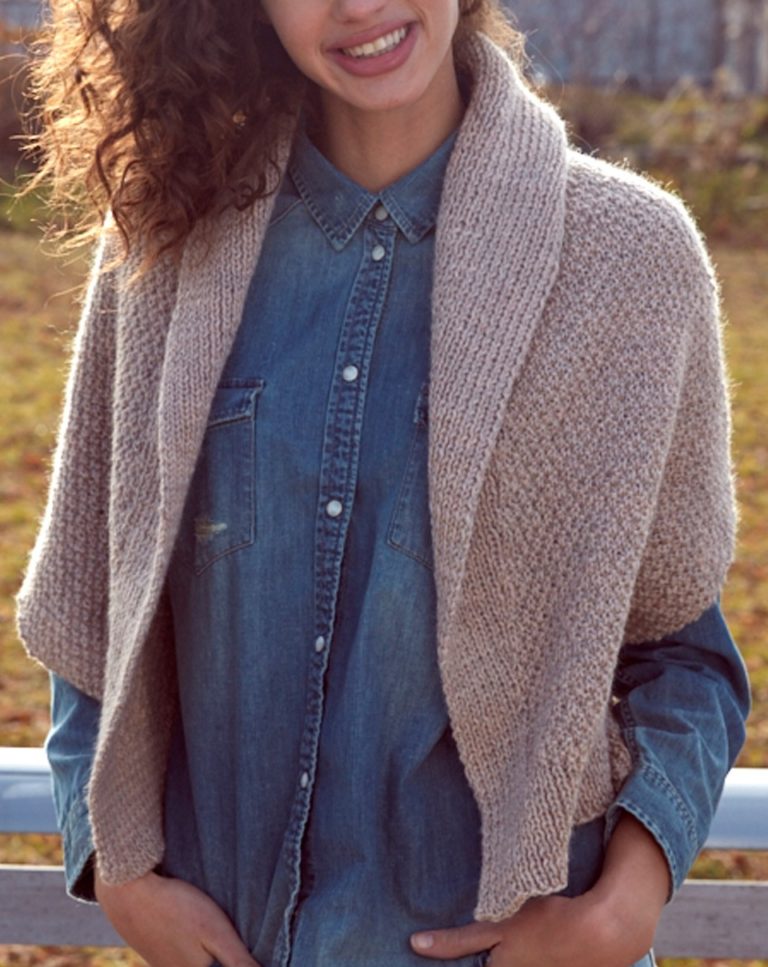 Free Knitting Pattern for Envelope Cardigan