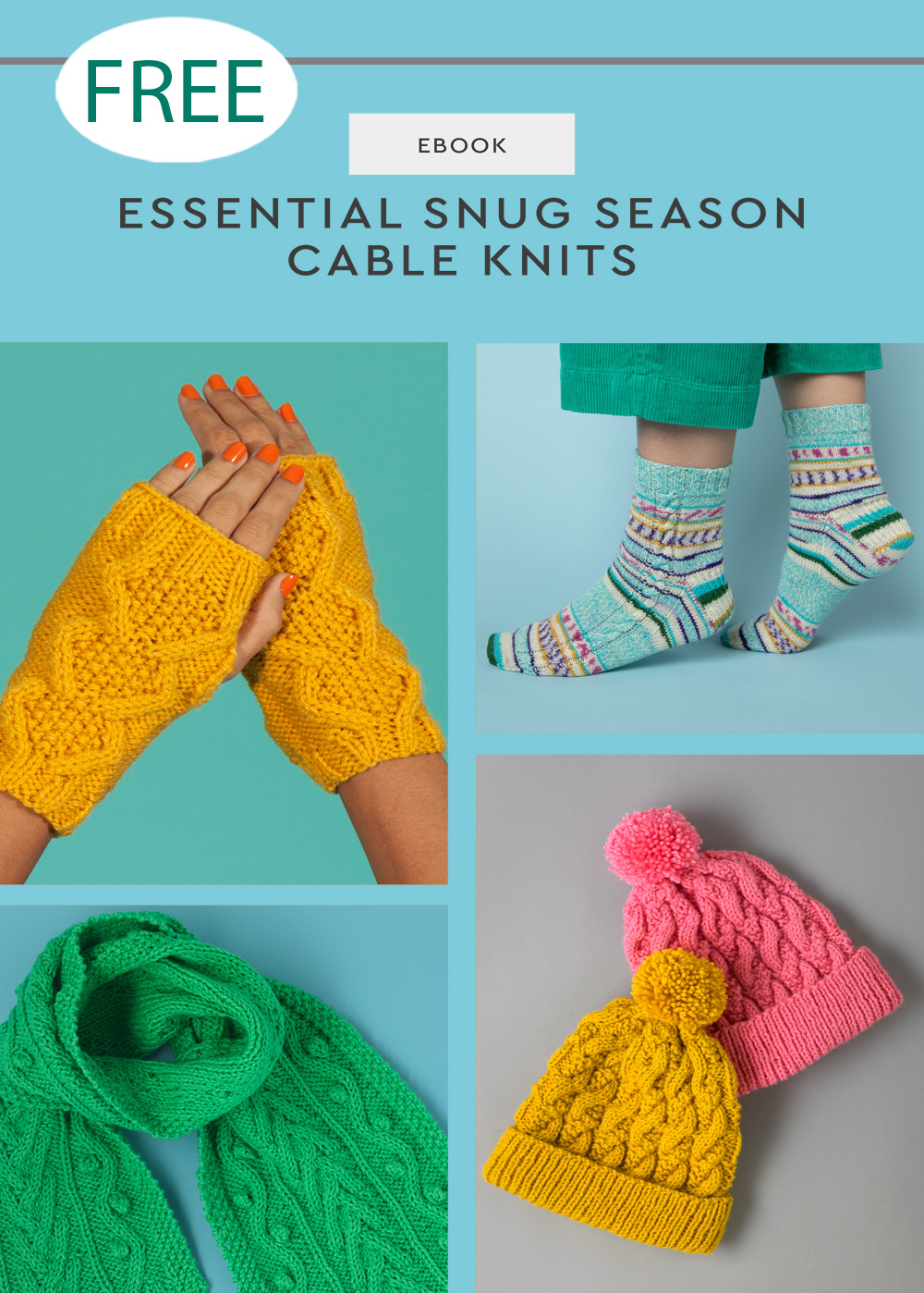 Essential Snug Season Cable Knits Ebook Knitting Pattern Set