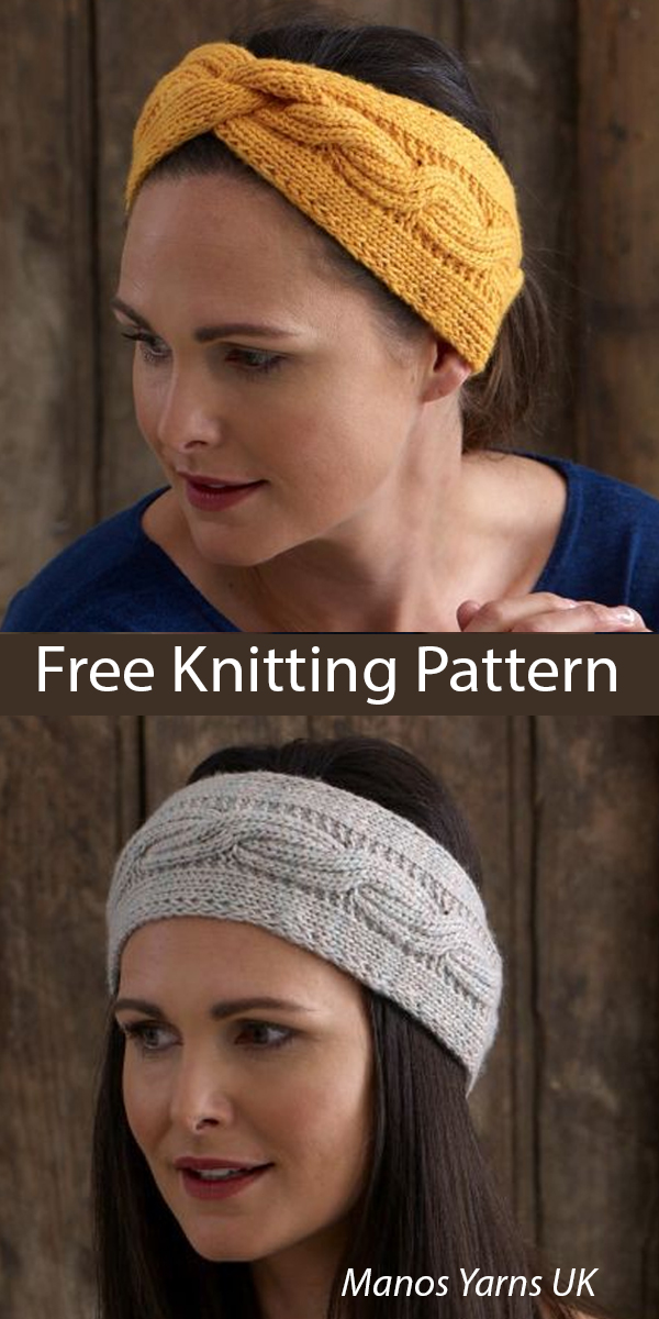 Free Eve Headband Knitting Pattern Knit Flat