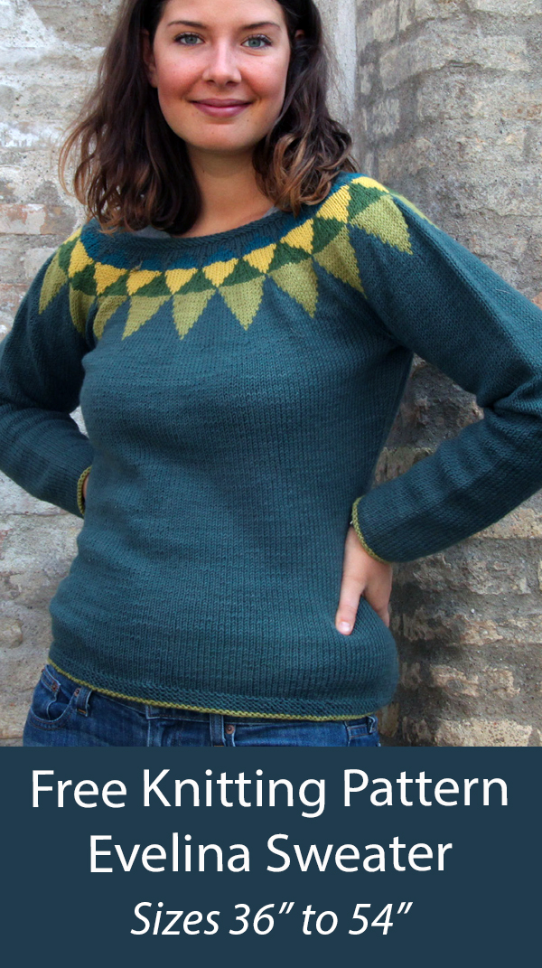Free Sweater Knitting Pattern Evelina Pullover