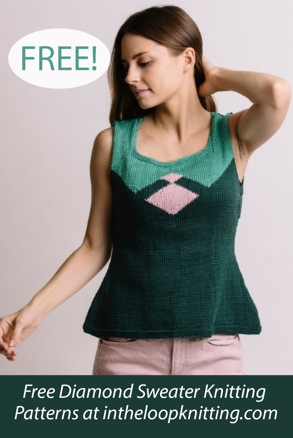 Free Women's Tank Top Knitting Pattern Evelyn Mod Top