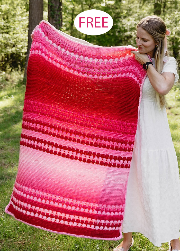 Free Knitting Pattern Everbloom Blanket
