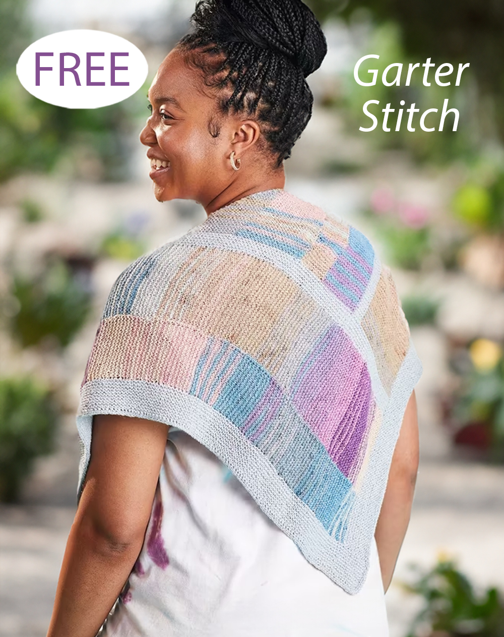 Garter Stitch Exhilarate  Shawl Knitting Pattern 