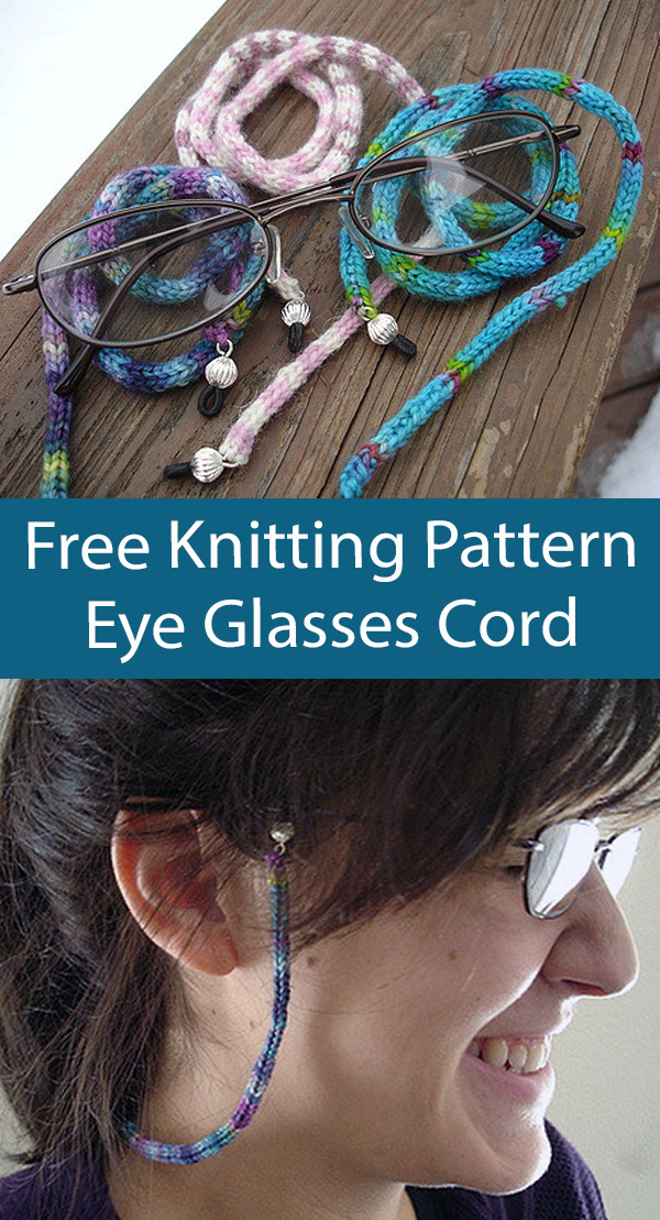 Free Knitting Pattern Eye Glasses Cord Lanyard