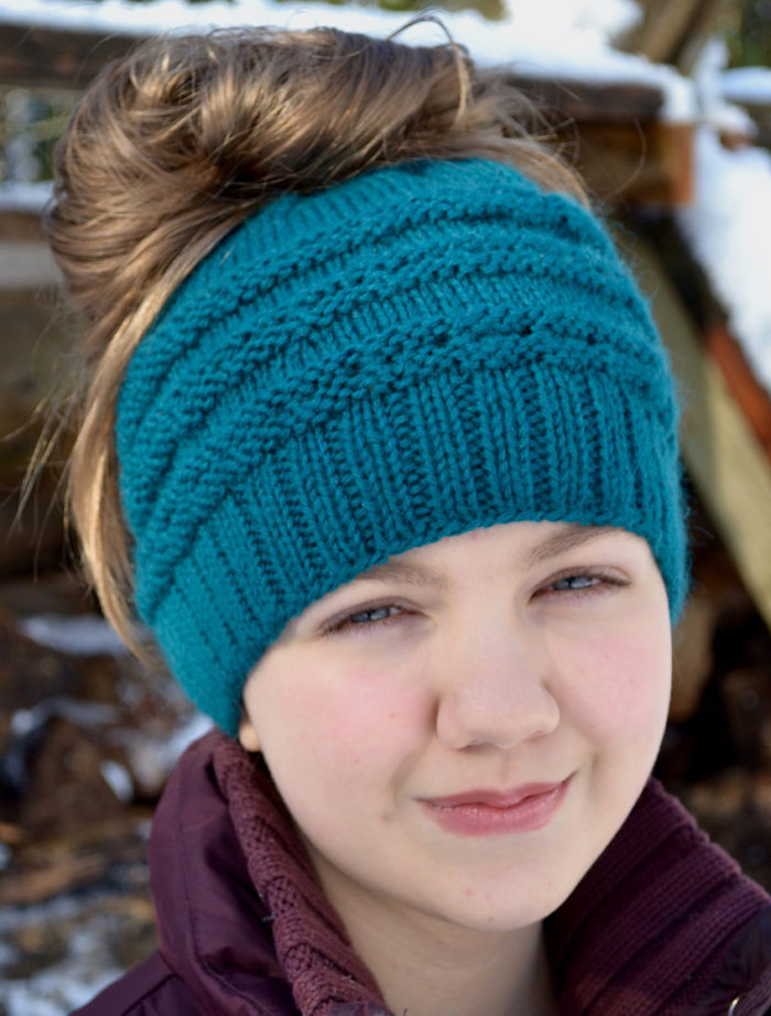 Free Knitting Pattern For Ponytail Hat