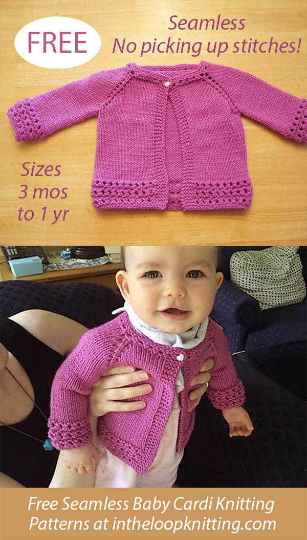 Free F207 Top Down Baby Sweater Knitting Pattern
