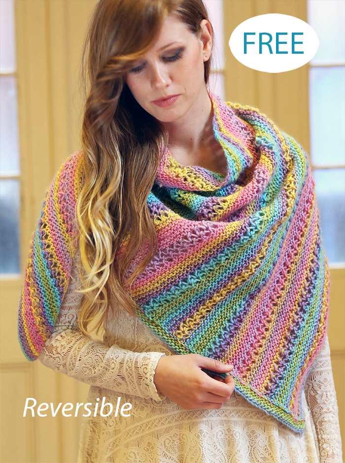 Free Ridged Shawl  Knitting Pattern