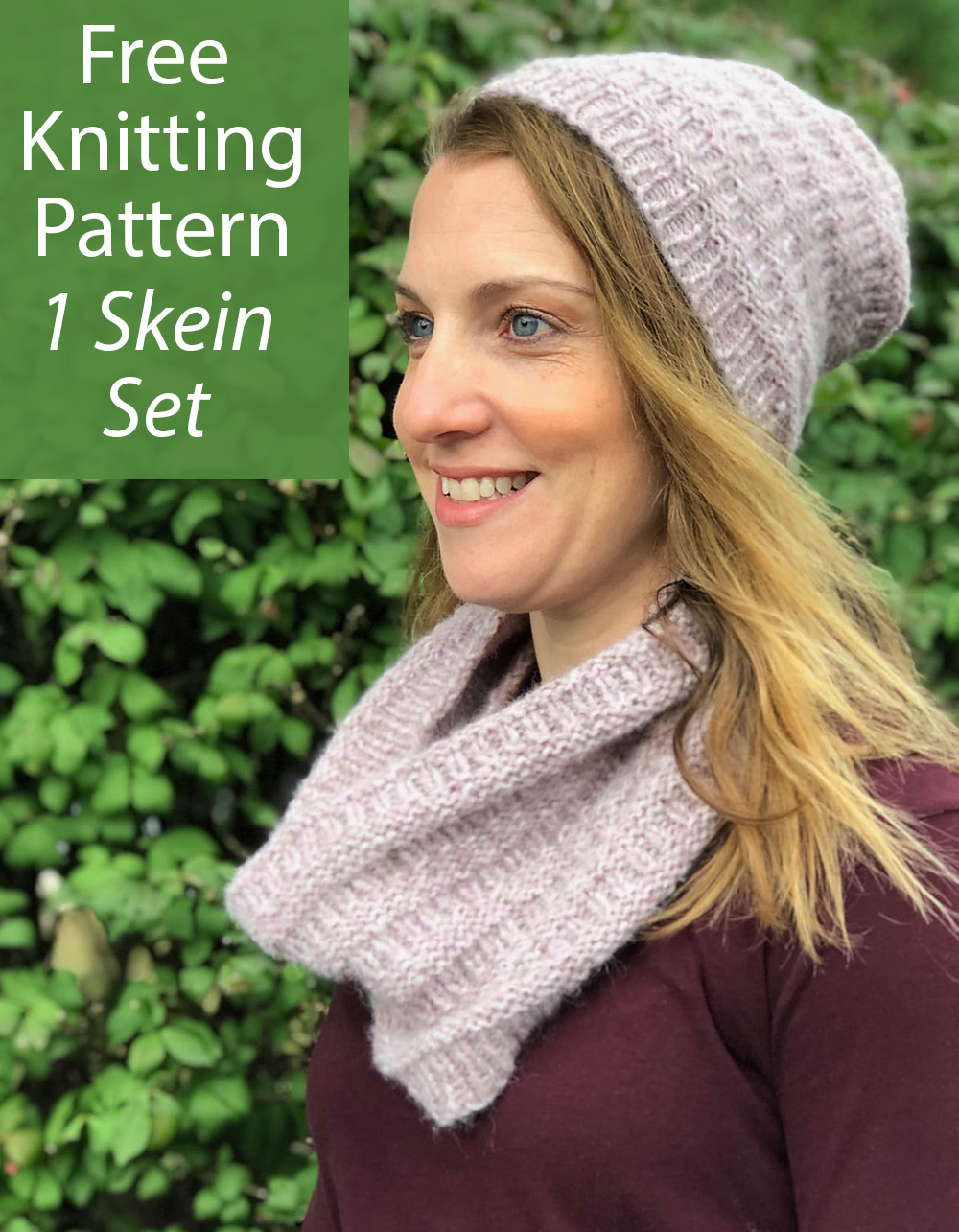 Free F952 Textured Hat and Cowls Knitting Pattern