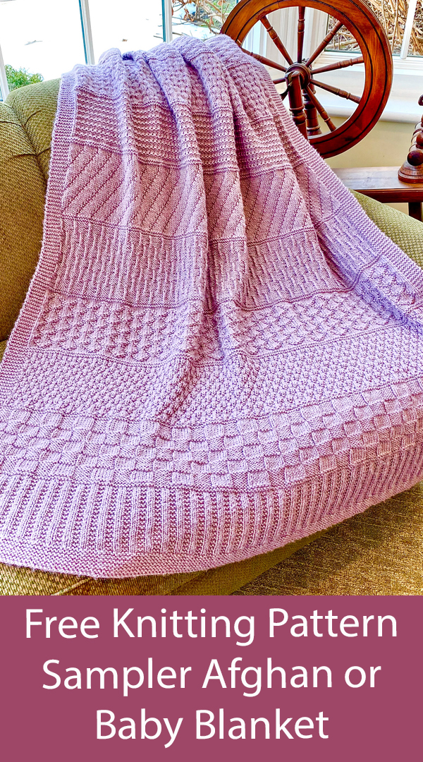 Free Baby Blanket Knitting Pattern Encore Sampler Afghan
