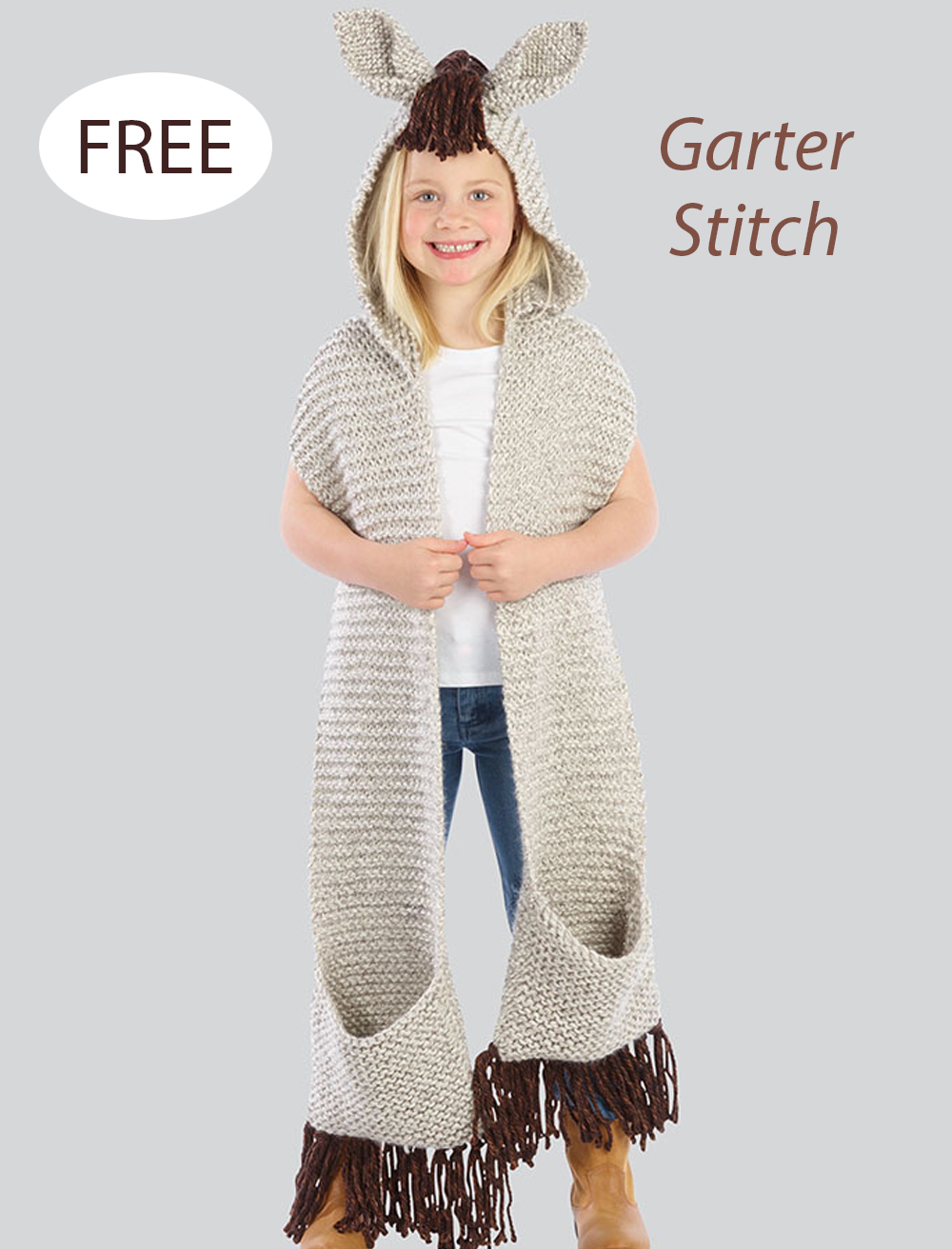 Fabulous Horse Hoodie Scarf Knitting Pattern