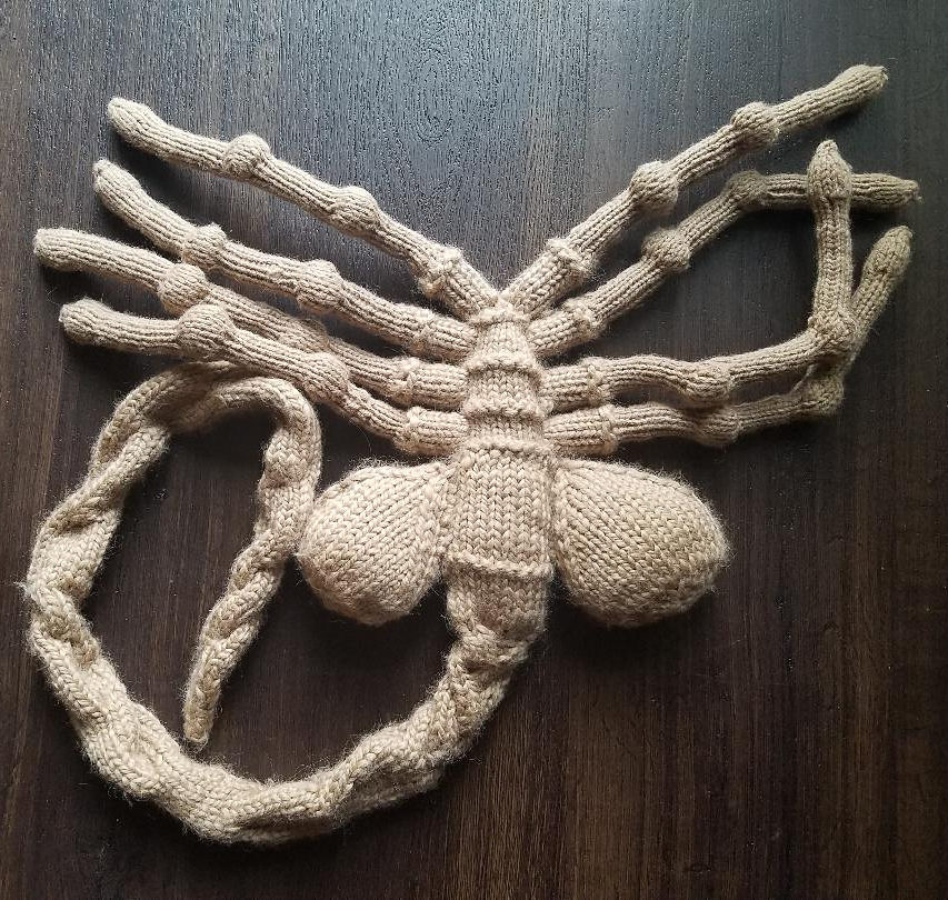 Free Knitting Pattern for Alien Facehugger Toy