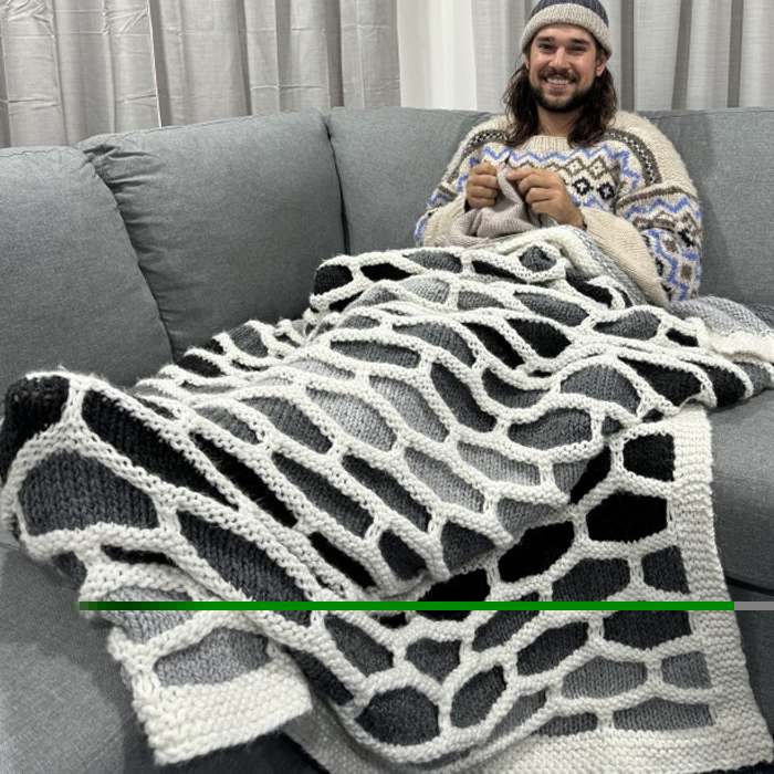 Blanket Knitting Pattern Faded Mosaic Blanket