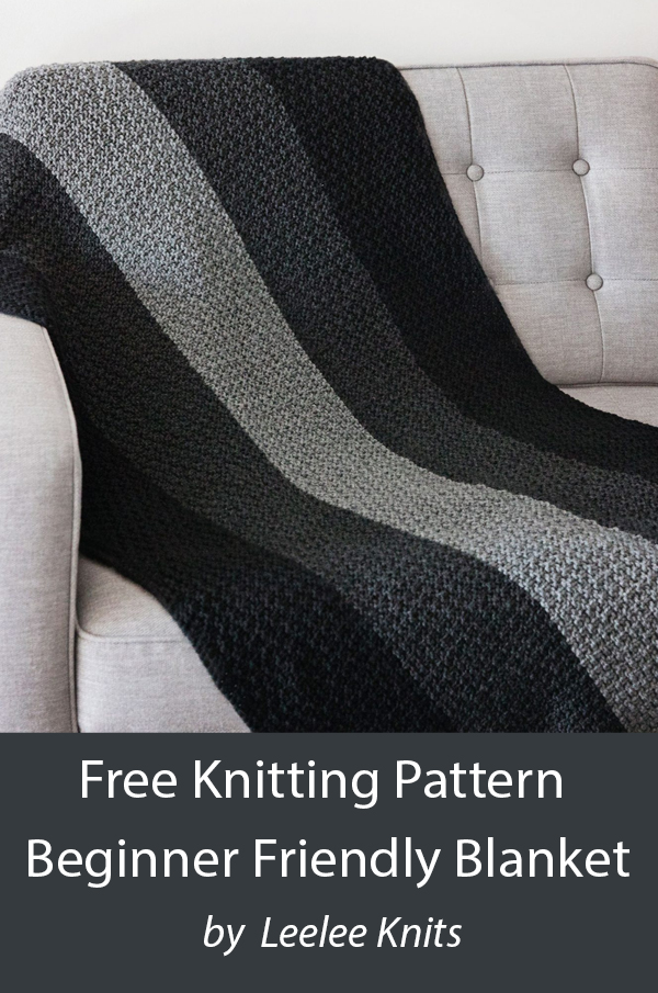 Beginner Friendly Blanket Free Knitting Pattern Faded Throw