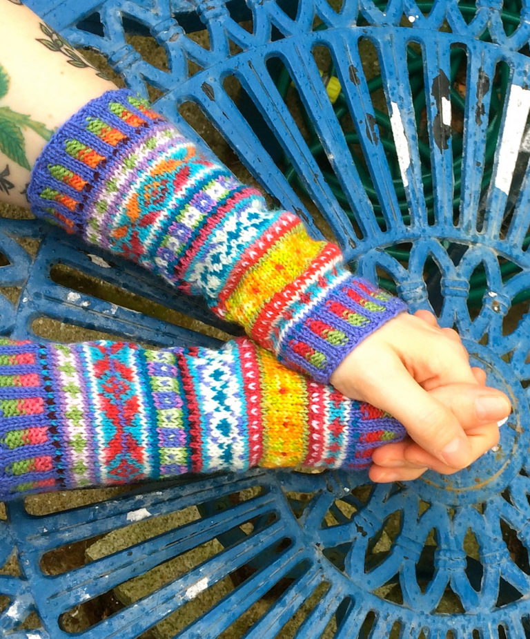 fair isle fingerless gloves knitting patterns