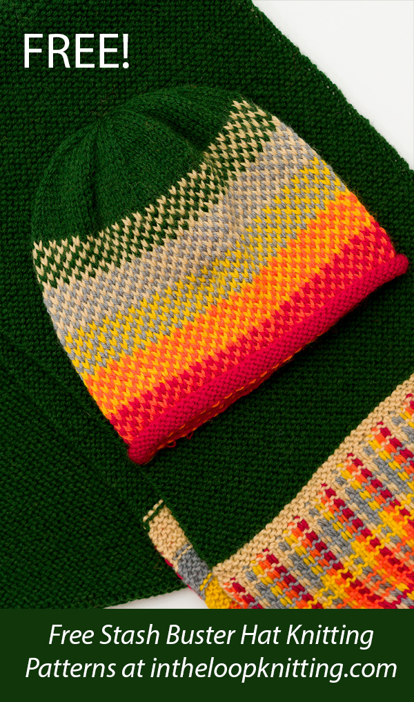 Free Hat Knitting Pattern Fairisle Gradient Hat Stash Buster