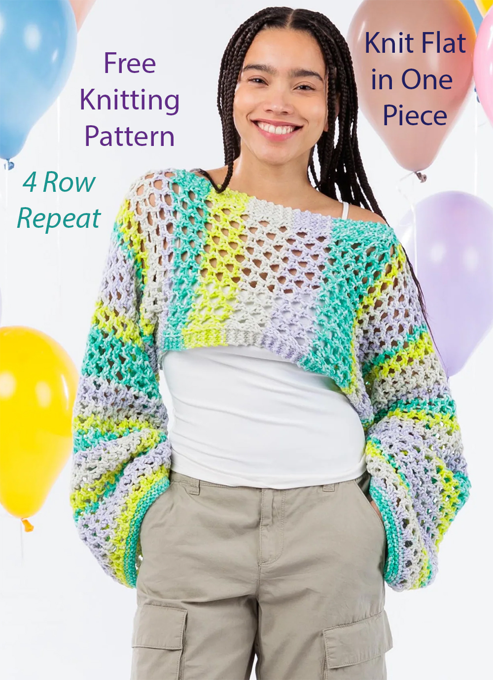 Free Knitting Pattern 4 Row Fairycore Mesh Shrug