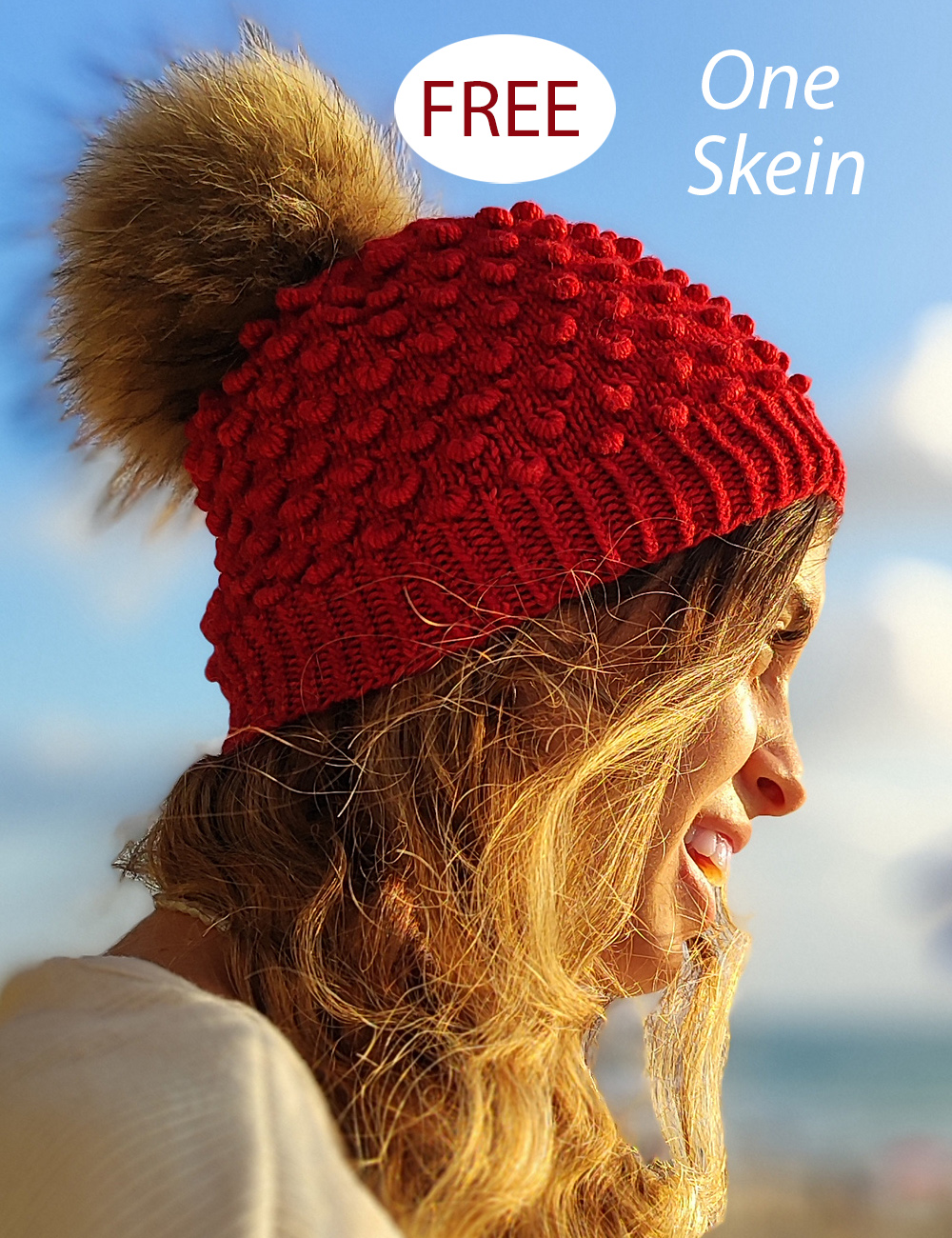 Free One Skein Fall Coil Hat Knitting Pattern