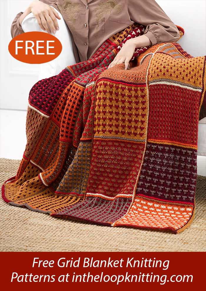 Free Fall Colors Afghan Knitting Pattern