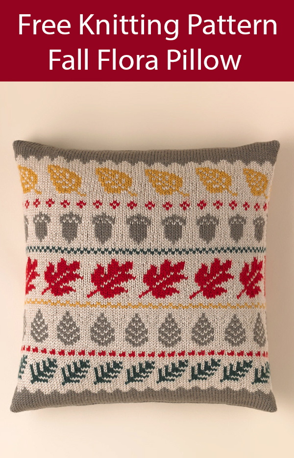 Free Knitting Pattern Fall Flora Pillow
