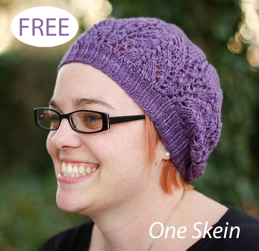 Free Knitting Pattern for Falling Water Slouchy Hat