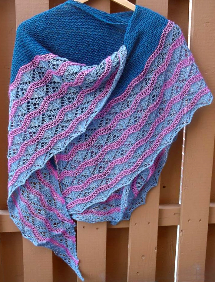 Free Knitting Pattern for Falochron Shawl