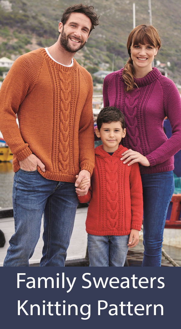 Family Sweaters Knitting Pattern Sirdar 8170 Men, Women, Children