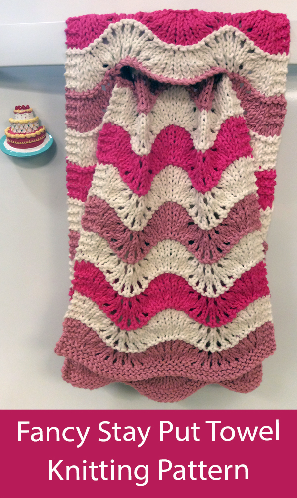 Fancy Stay Put Towel Knitting Pattern