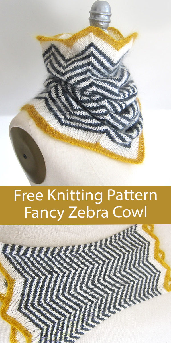 Free Cowl Knitting Pattern Fancy Zebra Cowl
