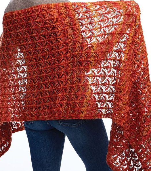Free knitting pattern for Fanfare lace wrap and more lace shawl knitting patterns