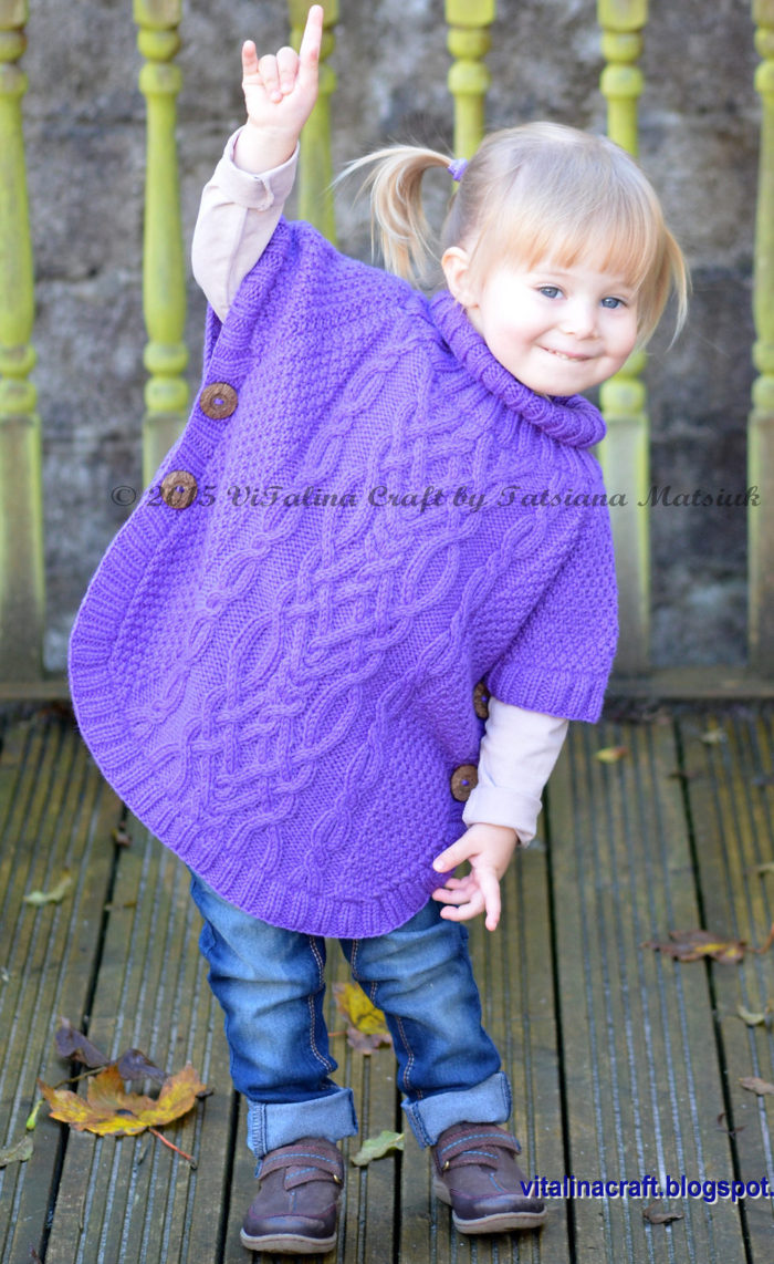 Knitting Pattern for Fantasy Poncho