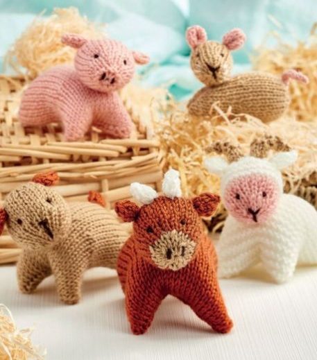 Free Knitting Pattern for Farmyard Animals