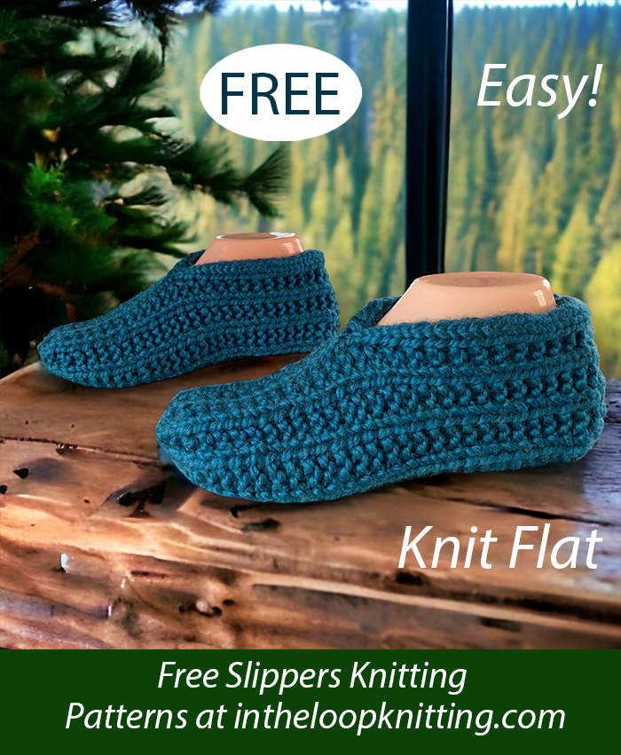 Free Fast and Thick Slippers Knitting Pattern