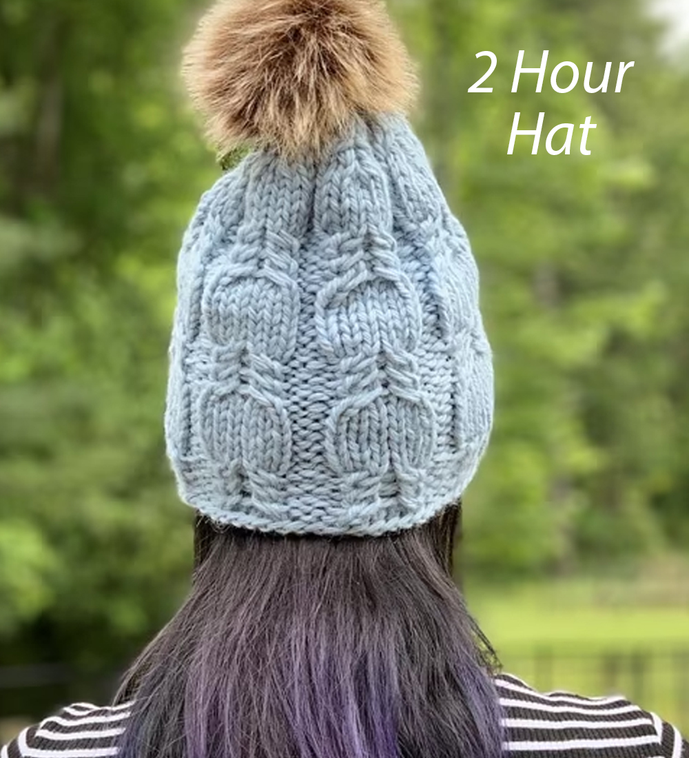 Knitting Pattern Fast Folded Cable Cap