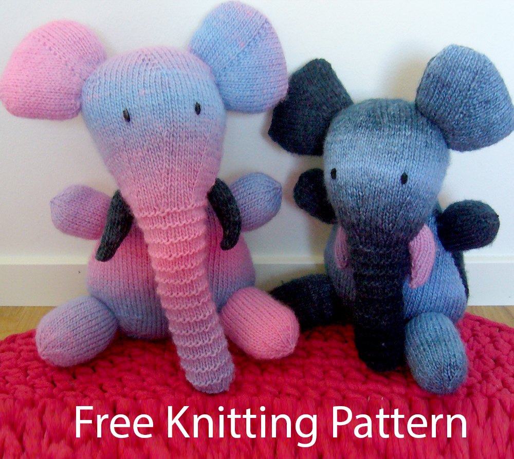 Free Elephant in the Round Knitting Pattern