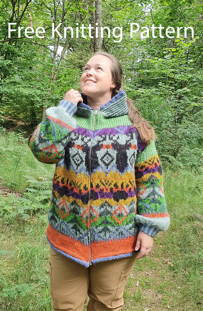 Fauna Hooded Jacket Knitting Pattern Set