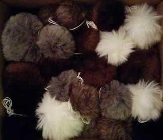 Faux fur pompoms