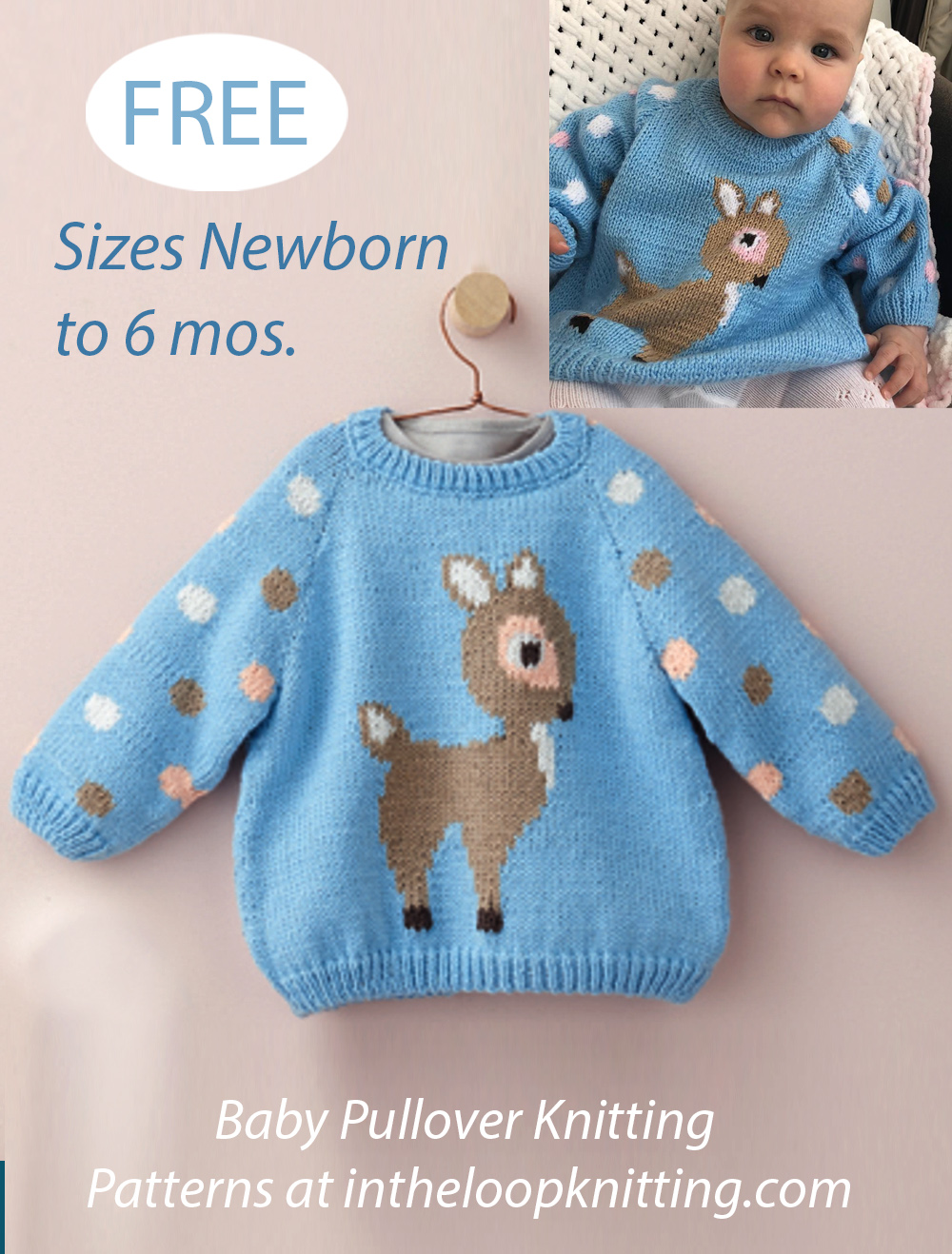 Free Fawn Baby Sweater Knitting Pattern