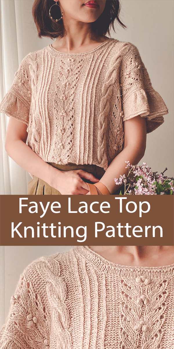Lace Top Knitting Pattern Faye Summer Top