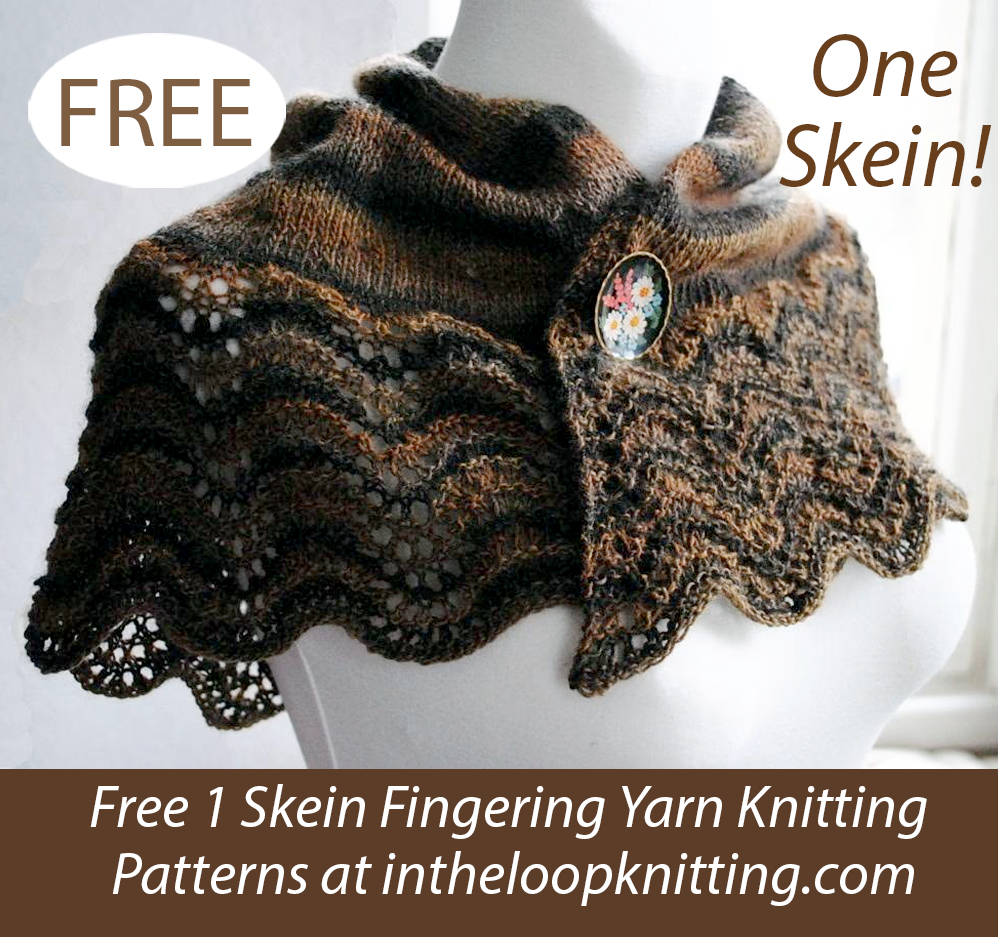 Free Feathers Shawlette One Skein Knitting Pattern