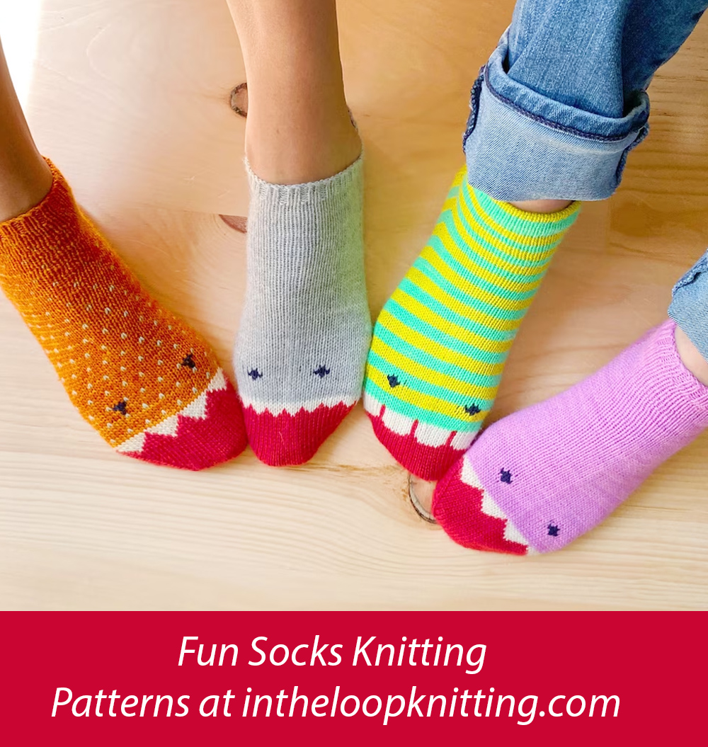 Monster Feet Teeth Socks Knitting Pattern