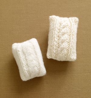Free knitting pattern for felted soap cozies and more household knitting patterns