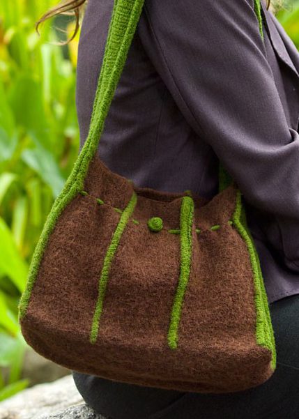 Free Knitting Pattern for Felted Tuck Purse