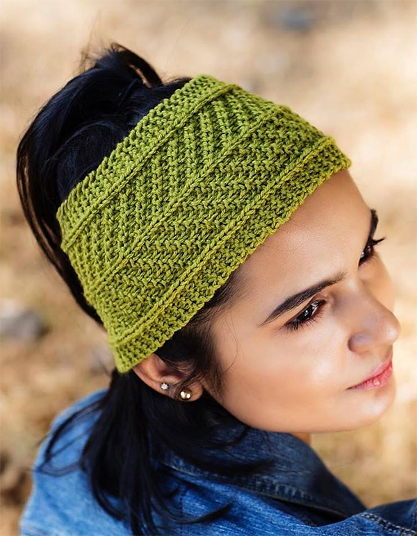 Free Knitting Pattern for Fern Headband