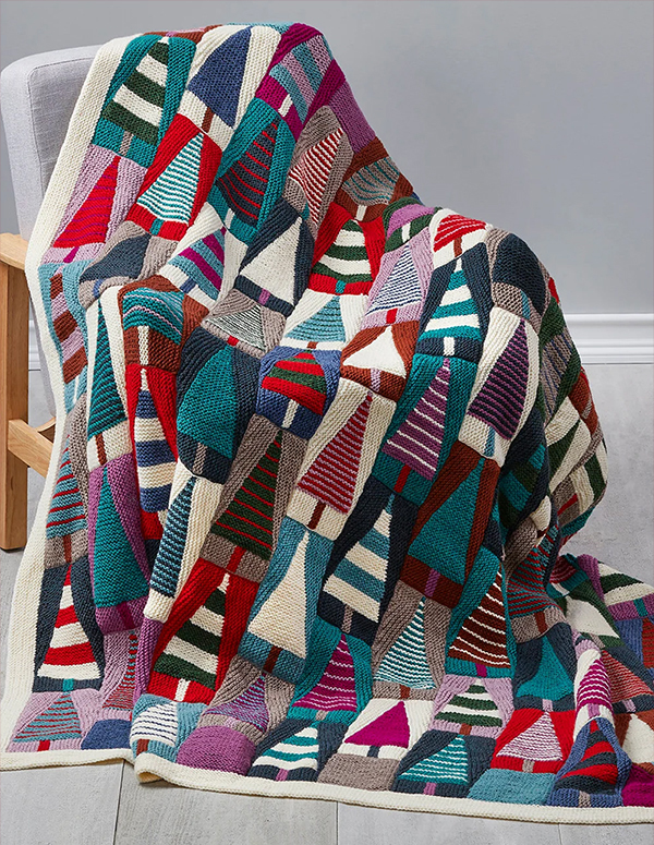 Festive Forest Blanket Knitting Pattern