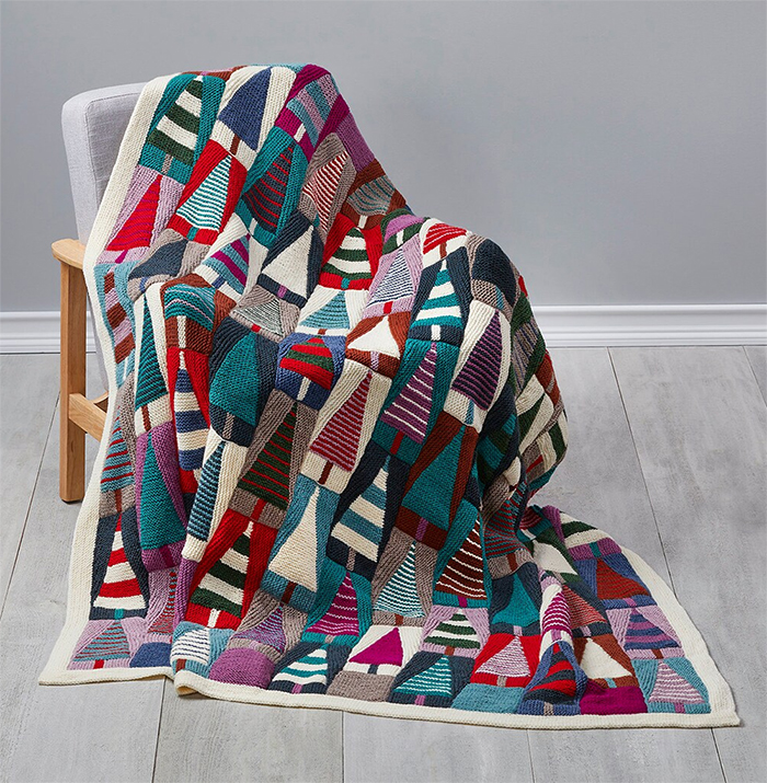 Festive Forest Blanket Knitting Pattern