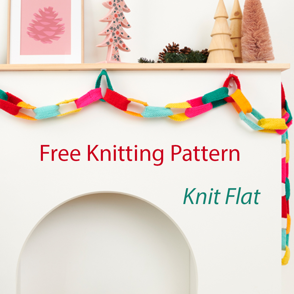 Free Festive Rings Knit Garland Christmas Knitting Pattern