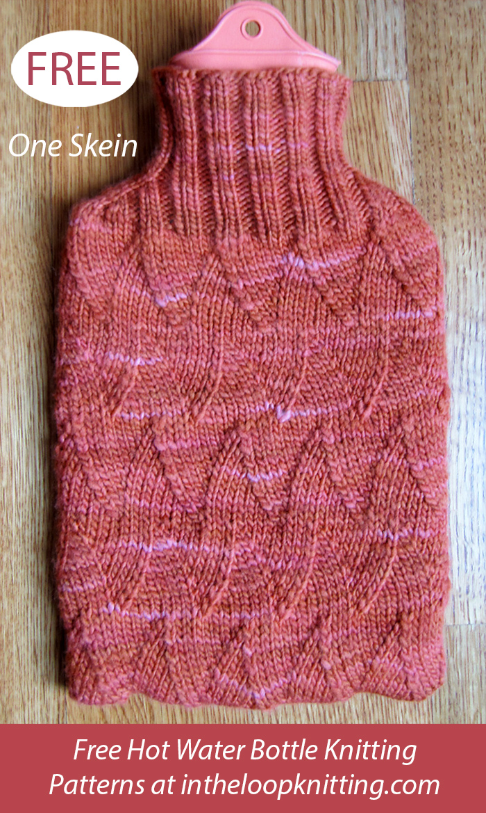 Free Flame Hot Water Bottle Cover Knitting Pattern