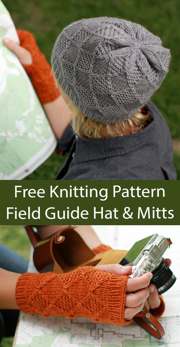 Free Knitting Pattern Field Guide Hat and Mitts Set