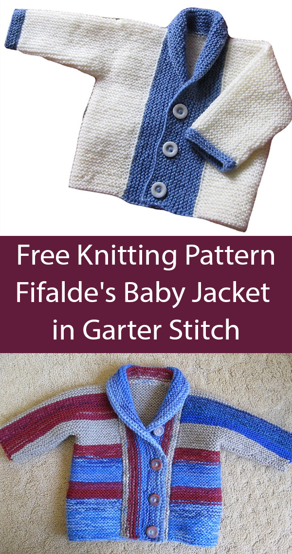 Fifalde's Baby Jacket in Garter Stitch Free Knitting Pattern
