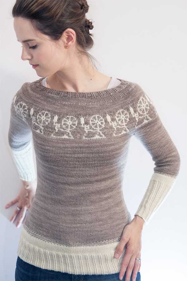 Free Knitting Pattern for Spinning Wheel Sweater